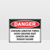 Custom Gate Signs,Danger Contains Asbestos Fibres Sign